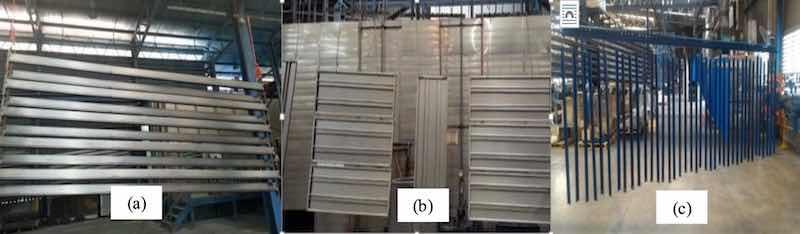 Figure 3. Three products type to be powder coated (a) Big size (b) Medium size (c) Small size
