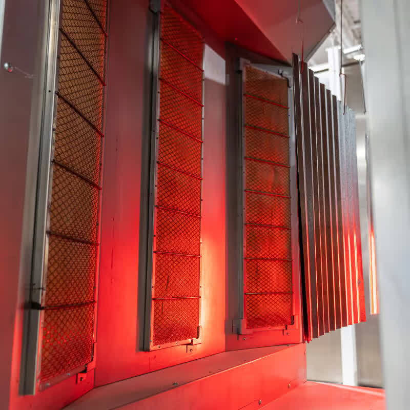 WolfRayet ovens reduce energy costs by up to 50% and deliver superior powder coating finishes.