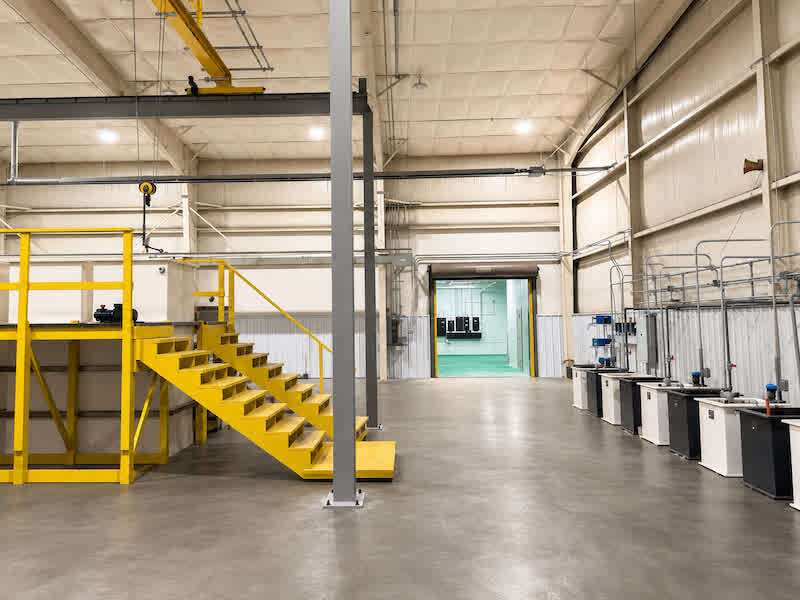 The large and smaller lines at the Michigan facility.