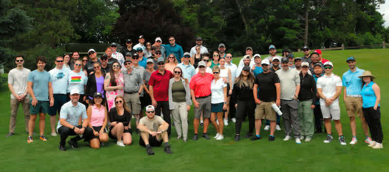 The Arrow Finishing staff at a company outing.