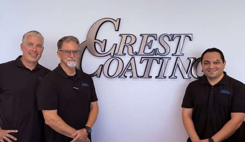Crest Coatings' management team says the 24/5 schedule allows Crest to absorb urgent requests without disrupting existing production schedules.