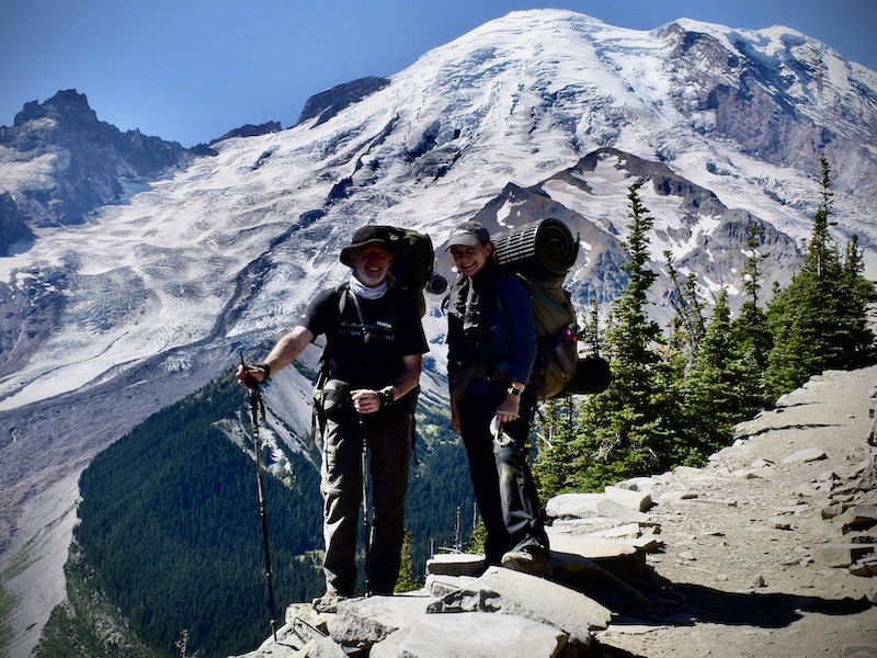 Venesia and her father in Mt. Rainier National Park.