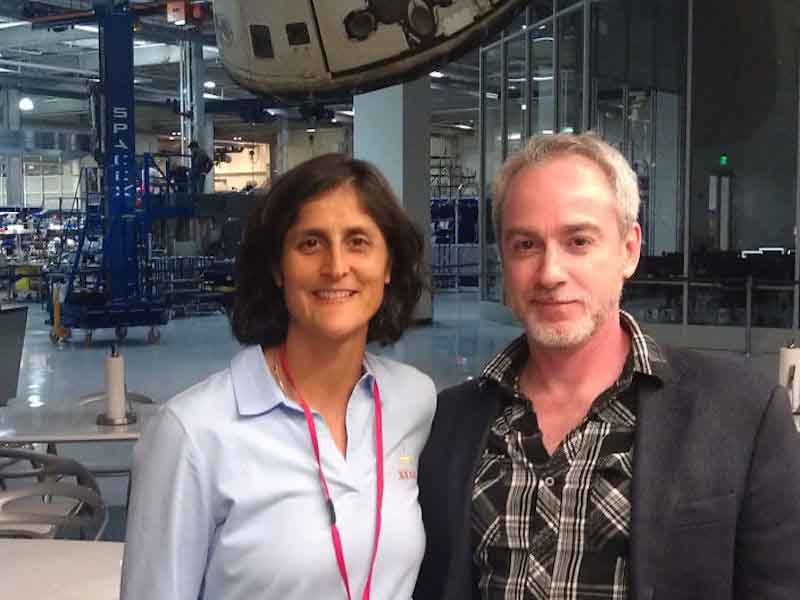 Paris at SpaceX with astronaut Sunita Williams from 2015.