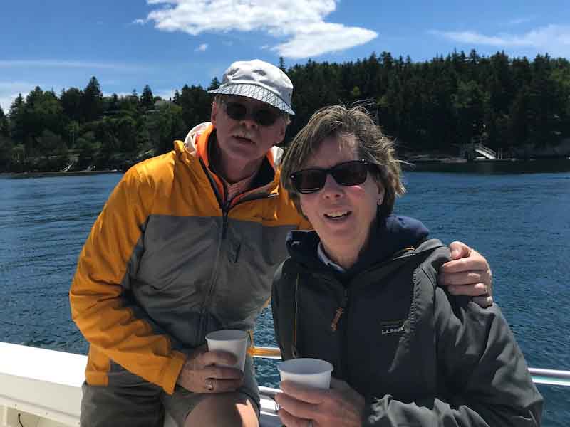 Farrell and his wife at their Vermont home.