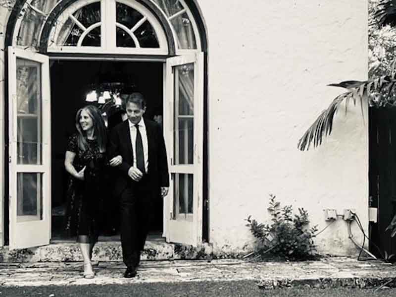 Peter and Jeanne at son's Nicâs wedding.