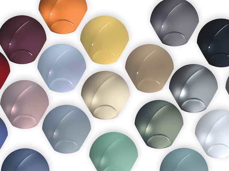 different color pallets