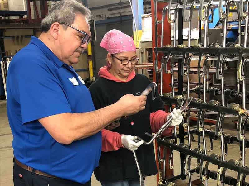 Jose and Maria Lopez have worked at Reliable Plating/Elite Metal Finishing for over 30 years.