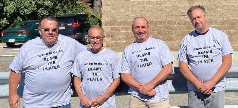 Gary Smith, John Miller, Tom Moore and Duffy have over 200 years of experience in electroplating and finishing.