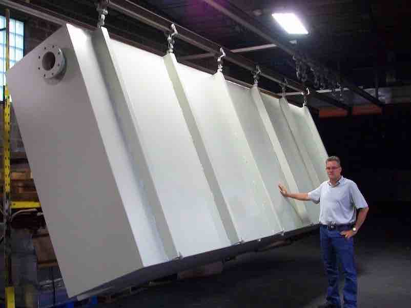 a large plating tank