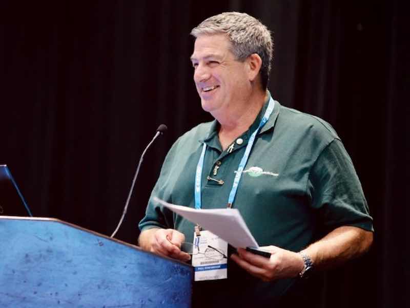 The late John Boyd speaking at a previous CWEA conference.
