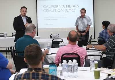 James Simonelli speaks to members of the metals industry on hexavalent chromium.