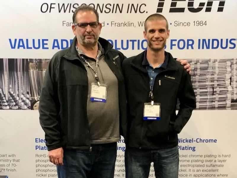 And and Zach at an industry trade show in 2016.