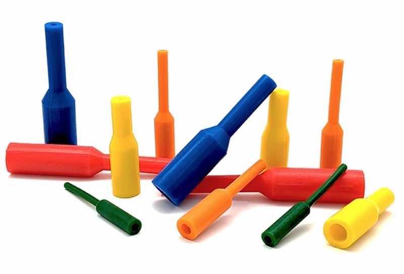 Silicone hollow pull plugs are used for masking larger openings, and color coding helps with identification and organization in both threaded and non-threaded holes.