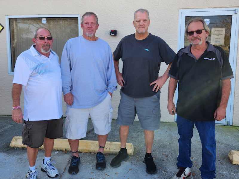 From left to right, Mike Flanigan, Lonnie Harder, Buddy Harder, and John Macy.