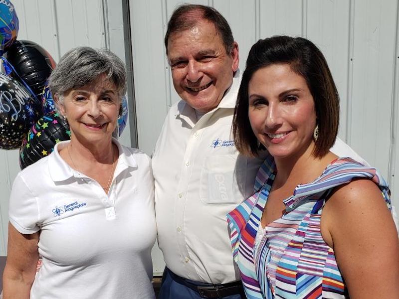 Ashley Russo, right, and her mother Candida Aversenti, the company CEO, and Edmund Aversenti, the company’s president.