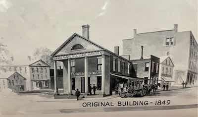 The original building that Hubbard-Hall was founded in 1849.