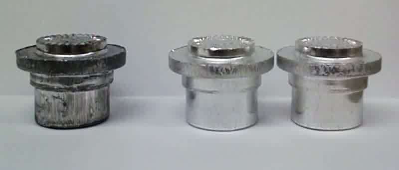 Cleaned aluminum parts.
