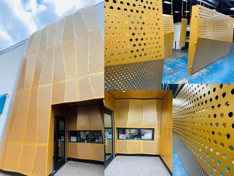 This storefront features IFS 400SD in Gold Nugget and was coated by A Plus Powder Coating in Columbiana, OH
