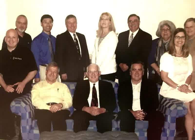 Barnstead, second from left in the back row, was actively involved in metal finishing trade groups his entire career.