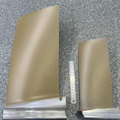 Figure 3: Airfoils coated with Alseal 5KST by MW Coatings Hub.
