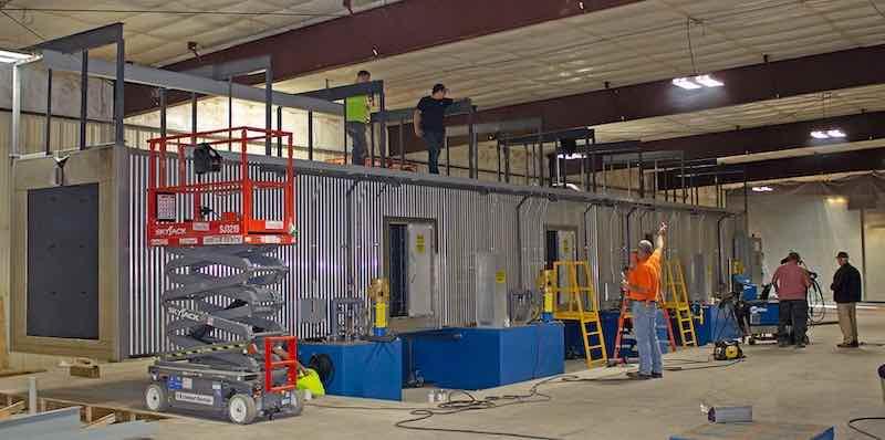 Intellifinishing usually partners with Midwest Finishing Systems on the installation.