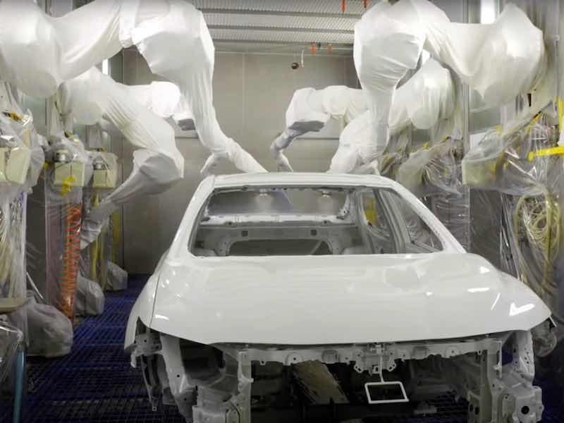 cars being painted