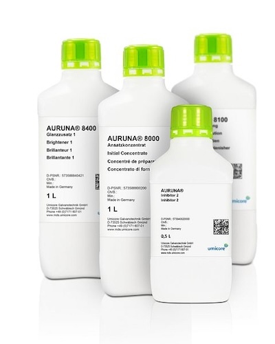 With Auruna 8000, Umicore is expanding its sustainable gold-iron portfolio without replacing existing hard gold electrolytes.