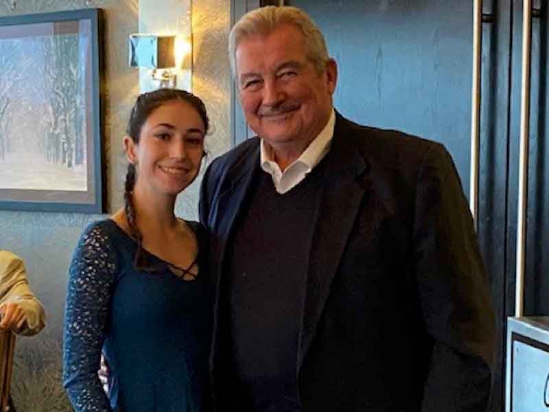 Scholarship Winner Kayla Matari and MAMF Director Wasyl Bojczuk.