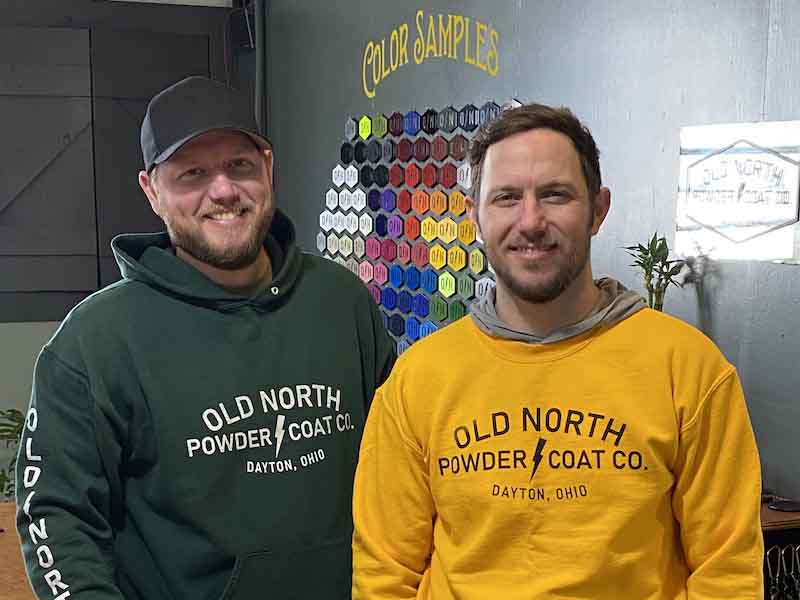 Brothers Alex and Phil Ohl run Old North Powder Coat Co. in Dayton, OH.