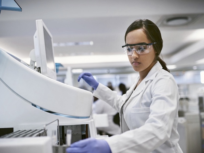 woman in a lab