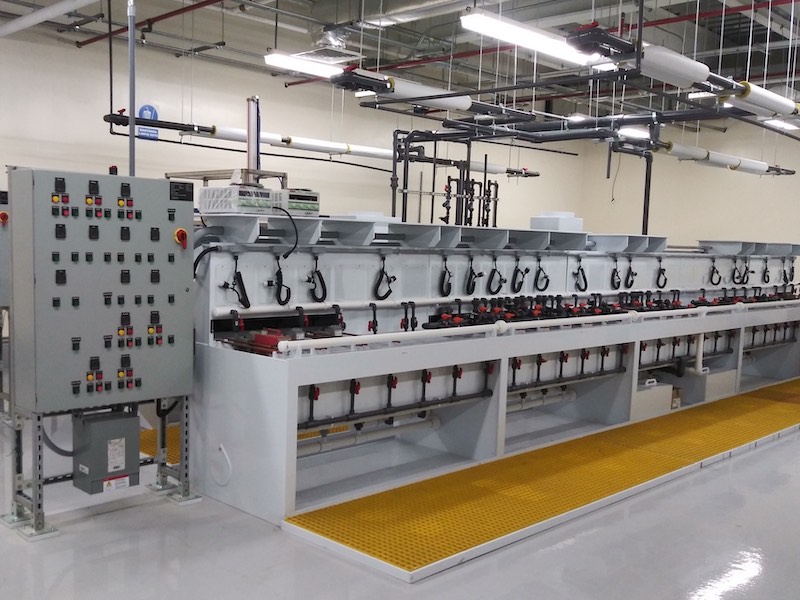 plating line with new tanks
