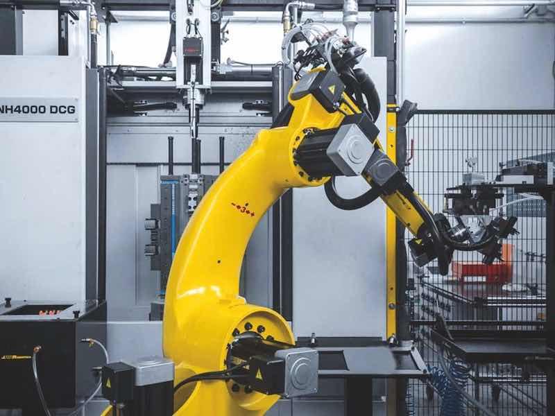 robot working with parts