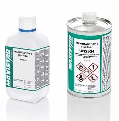 The stabilizer systems MAXISTABâ¢ SD-7 and MAXISTABâ¢ SV-9 act efficiently in cleaning chlorinated oils.