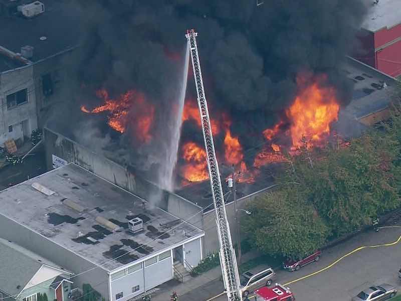 The Asko Group in Seattle reported a fire just before 1:00 p.m. that took nearly 10 hours to extinguish. 