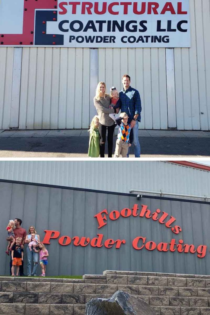 Douglas purchased Structural Coatings in 2020 as a young father of three; he added Foothills Powder Coating in 2022 and he and his wife added another child.
