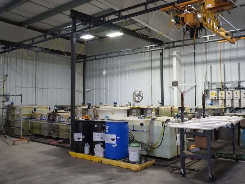One of the most significant recent additions to Blairsville’s capabilities is its silver plating line.