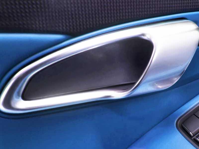 blue parts on a car