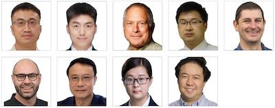 From top left, authors Marshall Shuai Yang, Jinbao Huang, James Joseph NoÃ«l, Jian Chen, Ivan Barker, Jeffrey Daniel Henderson, Hui Zhang, Haiping Zhang, and Jesse Zhu.