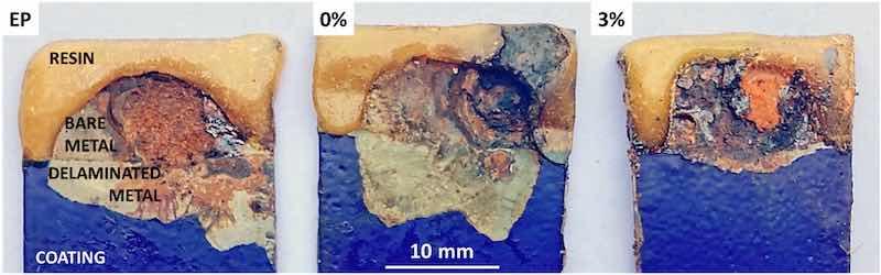 Fig. 7. Images of the samples after SKP measurements and further HNO3 cleaning.