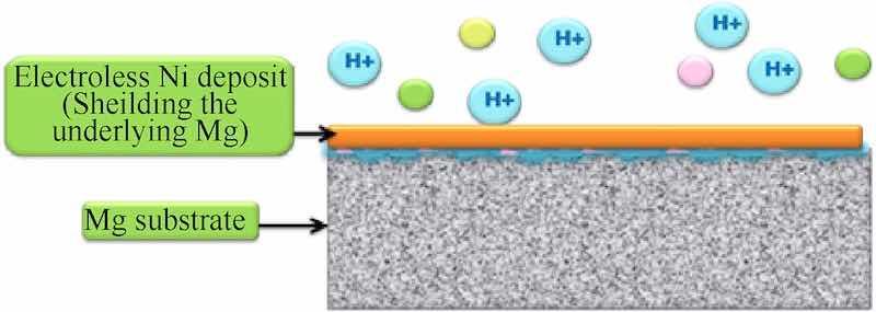 Fig. 2. Electroless deposit on magnesium substrate.