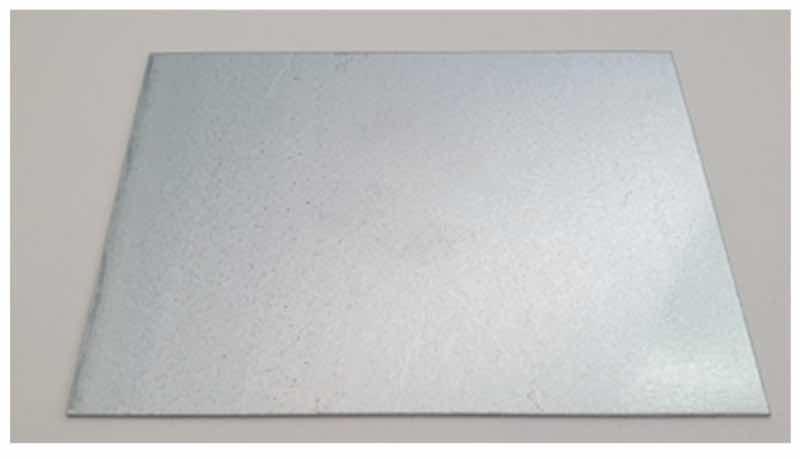 Figure 2. Test sample made out of galvanized steel.