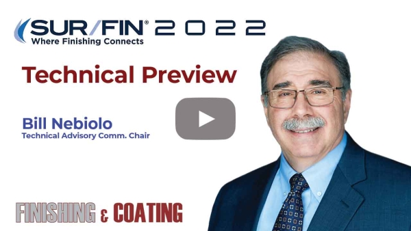 NASF SUR/FIN Technical Preview: Bill Nebiolo, REM Surface Engineering